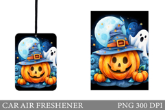 Scary Pumpkin Car Air Freshener. Halloween Car Air Freshener Product Image 1