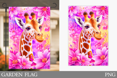 Giraffe Garden Flag Design. Giraffe Sublimation Product Image 1