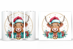 Christmas Cow Tumbler Design. Christmas Tumbler Sublimation Product Image 2