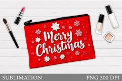 Christmas Makeup Bag Design. Merry Christmas Cosmetics Bag Product Image 1