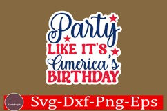4th of July Sticker Svg Design, Patriotics Quotes Svg, Product Image 1