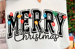 Merry Christmas Lights Svg,Christmas Png Product Image 1