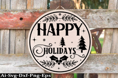 Christmas Round sign Svg Design Round Sign SVG quotes Product Image 1