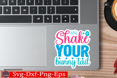 Happy Easter stickerS VG Design Cute Easter Quotes SVG Bunny Product Image 1