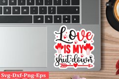Valentine sticker SVG Design Valentine Love Sticker Svg Product Image 1