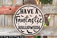 Halloween round sign svg design and Halloween quotes Product Image 1