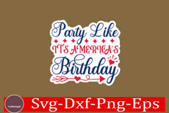 4th of July Sticker Svg Design, Patriotics Quotes Svg, Product Image 1