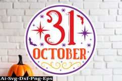 Halloween round sign Svg Design, Bundle Halloween Quotes Product Image 6