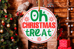 Christmas Round sign Svg Design Round Sign SVG quotes Product Image 1