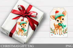 Christmas Deer Gift Tag . Christmas Gift Tag Printable Product Image 1