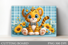 Cute Tiger Kitchen Cutting Board. Tiger Cutting Board Design Product Image 1