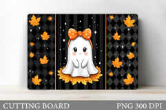 Fall Ghost Cutting Board. Fall Cutting Board Sublimation Product Image 1