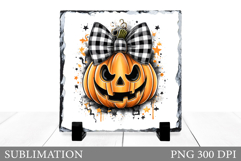 Halloween Pumpkin Slate Design. Halloween Sublimation Product Image 1