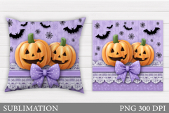 Halloween Pumpkin Pillow. Halloween Pillow Sublimation Product Image 1