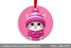 Cute Cat Christmas Ornament. Winter Cat Christmas Ornament Product Image 1