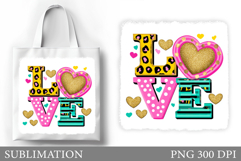 Love Tote Bag Design. Hearts Sublimation Product Image 1