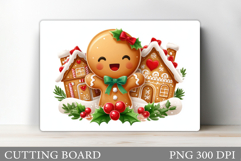 Gingerbread Cutting Board. Christmas Cutting Board Design Product Image 1