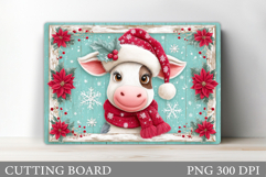 Christmas Cow Cutting Board. Christmas Cutting Board Product Image 1
