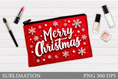 Merry Christmas Cosmetics Bag. Christmas Makeup Bag Design Product Image 1