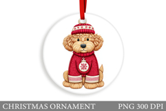 Cute Dog Christmas Ornament. Christmas Ornament Design Product Image 1