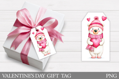 Valentines Bear Gift Tag. Valentine Gift Tag Printable Product Image 1