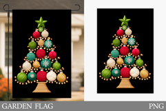 Christmas Tree Garden Flag. Christmas Garden Flag Design Product Image 1