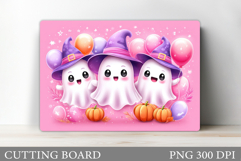 Cute Halloween Cutting Board. Cute Ghost Cutting Board Product Image 1