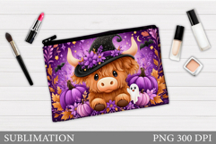 Halloween Cow Cosmetics Bag Design. Halloween Cosmetics Bag Product Image 1