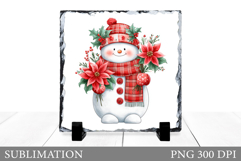 Snowman Slate Design. Cute Snowman Sublimation Product Image 1