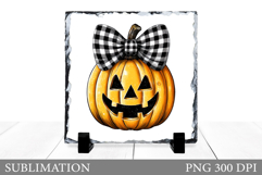 Halloween Pumpkin Slate Design. Halloween Slate Sublimation Product Image 1