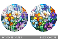 Flowers Wind Spinner Design. Wildflowers Wind Spinner Product Image 1