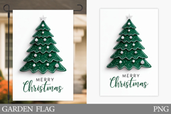 Christmas Tree Garden Flag. Merry Christmas Garden Flag Product Image 1