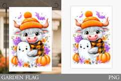 Halloween Cow Garden Flag Design. Halloween Garden Flag Product Image 1