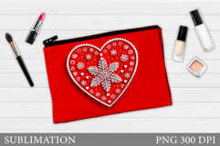 Snowflake Makeup Bag. Christmas Makeup Bag Sublimation Product Image 1