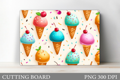 Ice Cream Cutting Board. Kitchen Cutting Board Sublimation Product Image 1