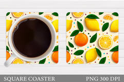 Citrus Coaster Design. Citrus Sublimation Product Image 1