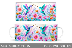 Hummingbird Mug Design. Hummingbird Sublimation Product Image 1