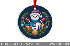 Snowman Christmas Ornament. Snowman Ornament Design Product Image 1