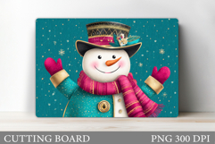 Cute Snowman Cutting Board. Christmas Cutting Board Design Product Image 1