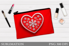 Snowflake Makeup Bag. Christmas Makeup Bag Sublimation Product Image 1