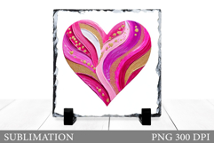 Valentines Heart Sublimation. Valentines Heart Slate Product Image 1