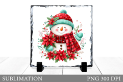 Cute Snowman Sublimation. Snowman Slate Design Product Image 1