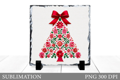 Christmas Tree Sublimation. Christmas Tree Slate Design Product Image 1
