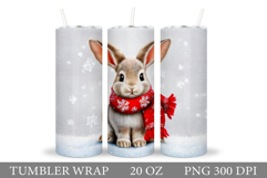Christmas Bunny Tumbler. Christmas Tumbler Sublimation Product Image 1