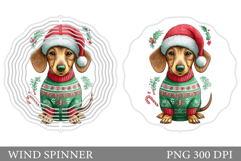 Christmas Dog Wind Spinner. Christmas Wind Spinner Design Product Image 1