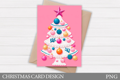 Christmas Card Printable. Christmas Tree Card Design Product Image 1