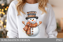 Sparkling Snowman Sublimation. Snowman T-Shirt Design Product Image 1