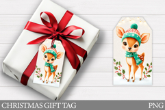 Christmas Deer Gift Tag . Christmas Gift Tag Printable Product Image 1