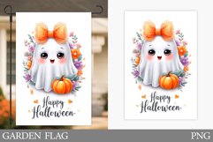 Halloween Ghost Garden Flag. Cute Halloween Garden Flag Product Image 1