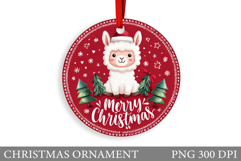 Cute Lama Christmas Ornament. Christmas Ornament Design Product Image 1
